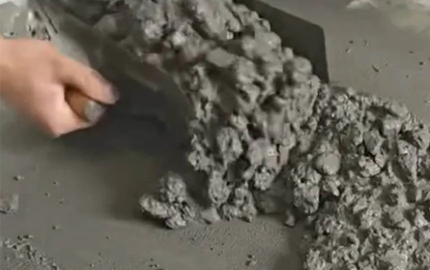 Hand mixed Concrete Test for Polycarboxylate Superplasticizer